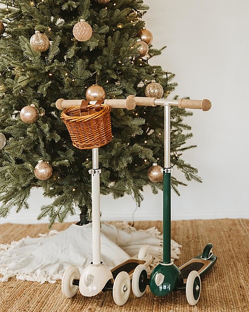 Banwood Monopattino con Cestino Removibile - Crema - da 3 Anni Fino a 50 kg Monopattini