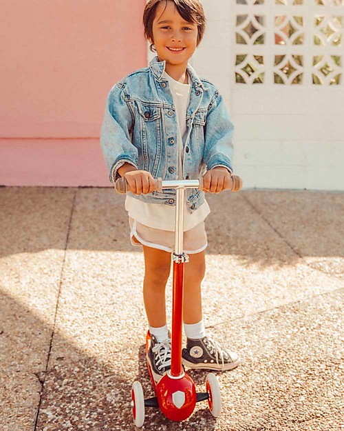 Banwood Monopattino con Cestino Removibile - Rosso - da 3 Anni Fino a 50 kg Monopattini