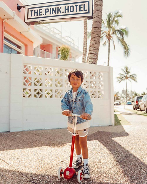 Banwood Monopattino con Cestino Removibile - Rosso - da 3 Anni Fino a 50 kg Monopattini