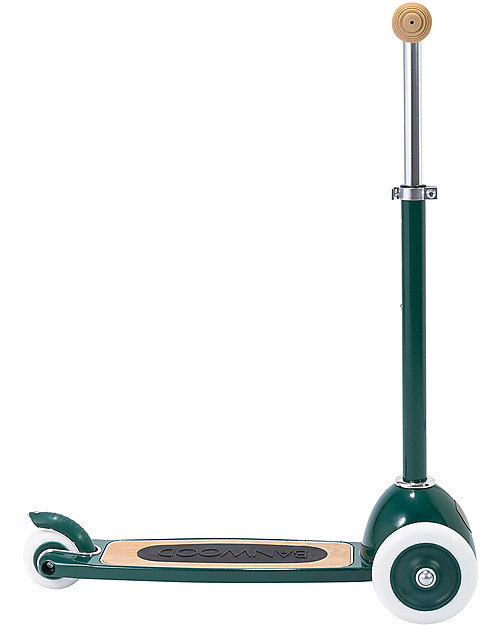 Banwood Monopattino con Cestino Removibile - Verde - da 3 Anni Fino a 50 kg Monopattini