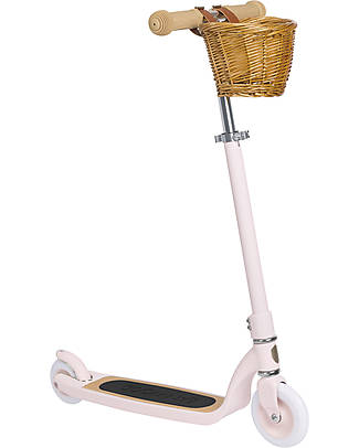 Banwood Monopattino Maxi con Cestino Removibile - Rosa - da 6 Anni Fino a 100 kg Monopattini