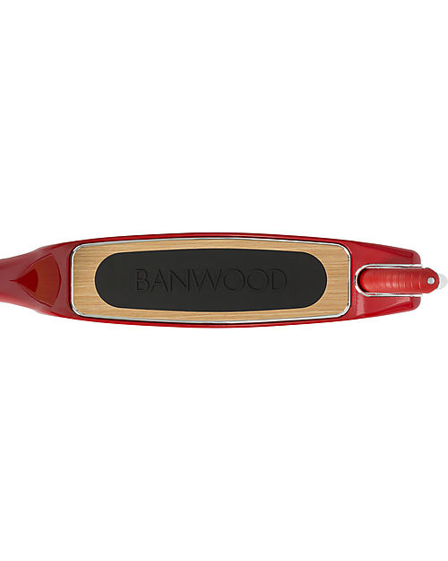 Banwood Monopattino Maxi con Cestino Removibile - Rosso - da 6 Anni Fino a 100 kg Monopattini