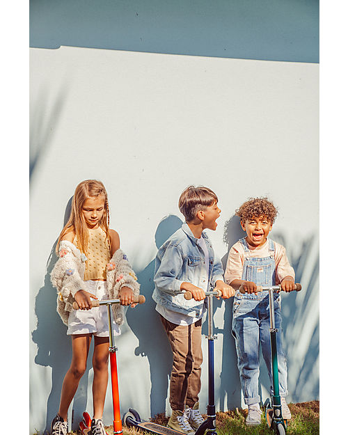 Banwood Monopattino Maxi con Cestino Removibile - Rosso - da 6 Anni Fino a 100 kg Monopattini