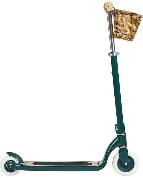 Banwood Monopattino Maxi con Cestino Removibile - Verde - da 6 Anni Fino a 100 kg Monopattini