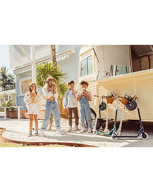 Banwood Monopattino Maxi con Cestino Removibile - Verde - da 6 Anni Fino a 100 kg Monopattini