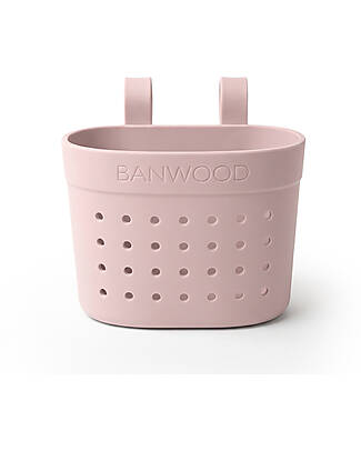 Banwood Pin & Ride Basket for Bicycle and Scooter - Faded Pink - Eco-Friendly and Durable Bicycle Accessories