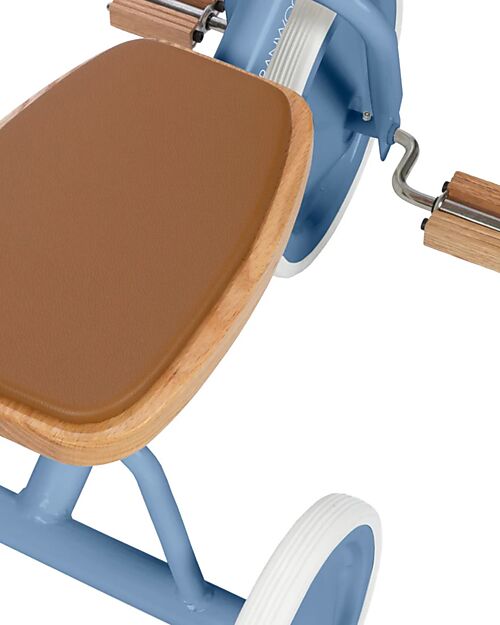 Banwood Triciclo Legno ed Ecopelle con Cestino - Blu - Dai 2 anni Tricicli