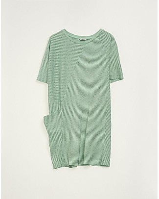 Barn of Monkeys Abito Tunica con Maniche Corte Asimmetriche, Verde Menta - 100% cotone bio Vestiti_