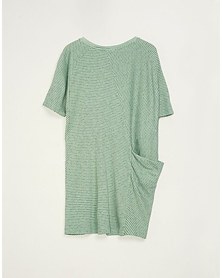 Barn of Monkeys Abito Tunica con Maniche Corte Asimmetriche, Verde Menta - 100% cotone bio Vestiti_