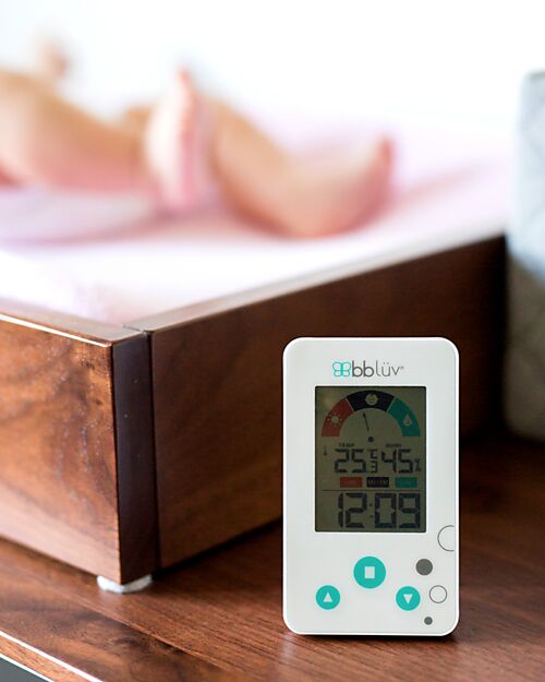Bblüv 2 in 1 Termometro e Igrometro Digitale - Bianco Lampade da Notte