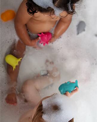 Bblüv Giochi da Bagno in Silicone Combinabili Büddies - Multicolor - Creature del Mare Giochi Bagno