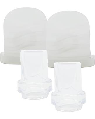 Bblüv Kit 2 Valvole e 2 Membrane in Silicone di Ricambio per Tiralatte Mumflöw Tiralatte Elettrici