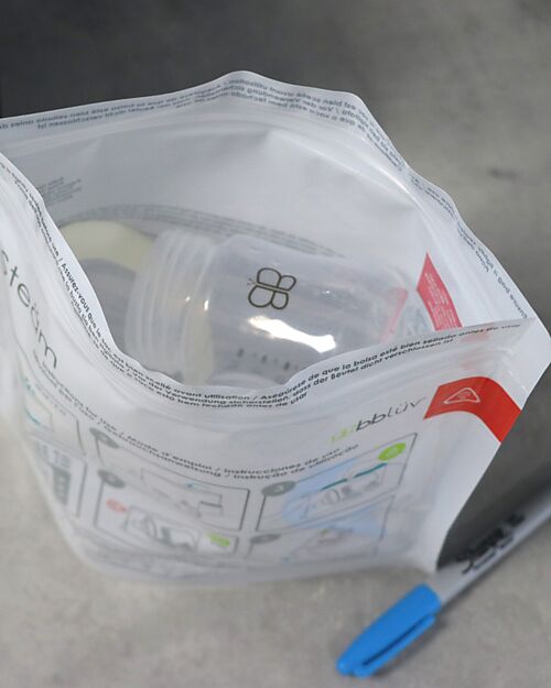 Bblüv Pacco da 6 Buste per Sterilizzazione in Microonde Steäm - Fino a 20 Utilizzi per Busta Spazzolini