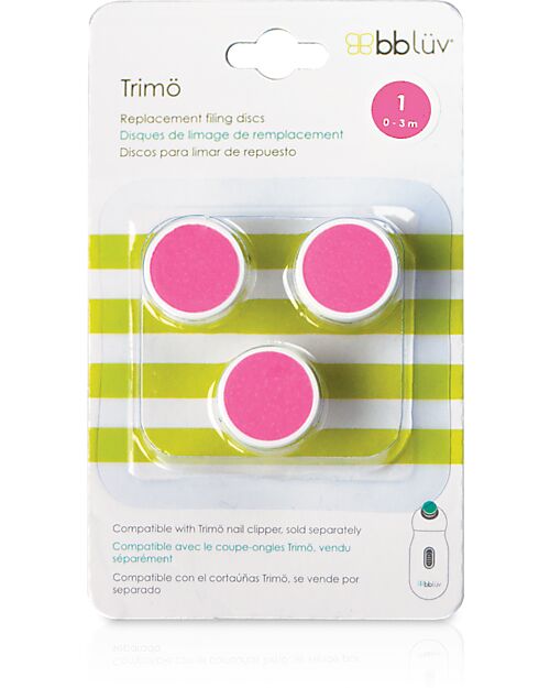 Bblüv Set 3 Dischi per Tagliaunghie Elettrico Trimö - Da 0 a 3 Mesi Kit Toilette Neonato
