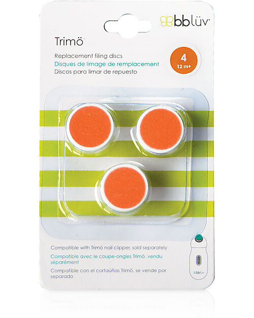 Bblüv Set 3 Dischi per Tagliaunghie Elettrico Trimö - Dai 12 Mesi Kit Toilette Neonato
