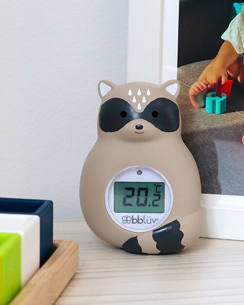 Bblüv Termometro 3-in-1 per Bagno e Stanza Raku - Misura la temperatura dell'Acqua e dell'Ambiente Termometri