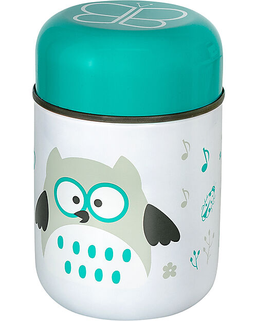 Bblüv Thermos Porta Cibo Foöd in Acciaio Inossidabile con Cucchiaio - 300 ml - Azzurro Contenitori Termici