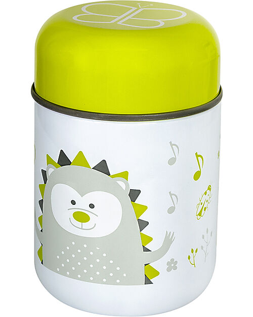 Bblüv Thermos Porta Cibo Foöd in Acciaio Inossidabile con Cucchiaio - 300 ml - Lime Contenitori Termici