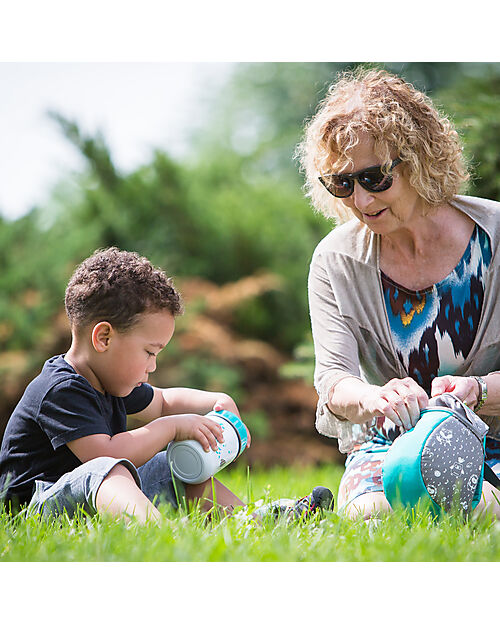 Bblüv Thermos Porta Cibo in Acciaio Inossidabile con Cucchiaio - 300 ml - Azzurro Contenitori Termici