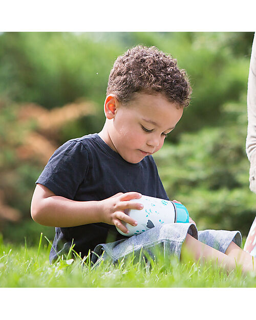 Bblüv Thermos Porta Cibo in Acciaio Inossidabile con Cucchiaio - 300 ml - Lime Contenitori Termici