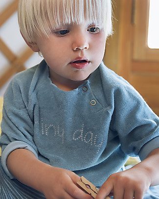 Bean's Barcelona Felpa Shiny Day - Blu - Spugna di Cotone Felpe