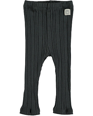 Bean's Barcelona Leggings a Coste Hazel - Antracite - Cotone bio Leggings