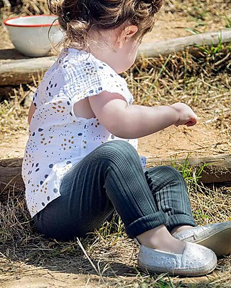 Bean's Barcelona Leggings a Coste Hazel - Antracite - Cotone bio Leggings