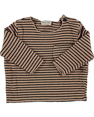 Bean's Barcelona Maglia con Taschino - Nude - Felpa di Cotone Bio Maglie Manica Lunga