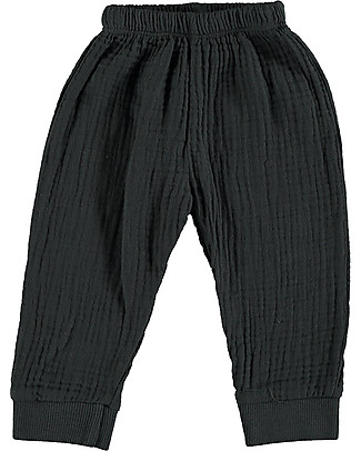 Bean's Barcelona Pantaloni Leggeri Bimba Fir - Antracite - Chiffon bio Pantaloni Lunghi
