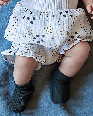 Bean's Barcelona Scarpine Baby a Coste Gardenia - Antracite Scarpe
