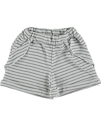 Bean's Barcelona Shorts con Volant Shore - Bianco - 100% Cotone Bio Pantaloni Corti