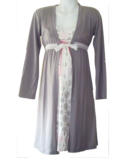 Belabumbum Starlit Vestaglia Premaman - Grigio/Rosa Vestaglie