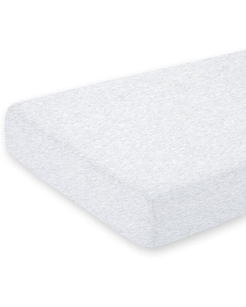 Bemini Coprimaterasso Estensibile 60x120 cm - Grigio Melange - 100% cotone Lenzuola e Federe