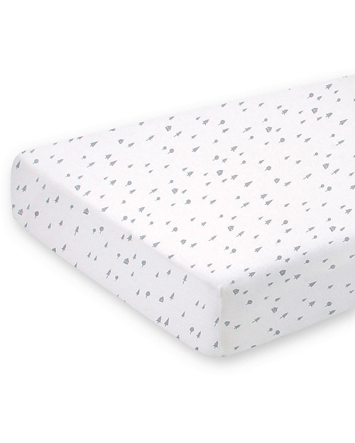 Bemini Coprimaterasso Estensibile 60x120 cm - Scandinavian Print - 100% cotone Lenzuola e Federe