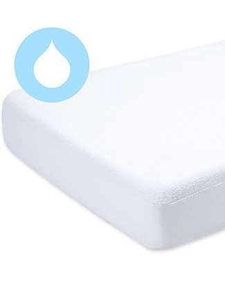 Bemini Coprimaterasso Impermeabile 40x90 cm, Snow Lenzuola e Federe