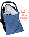 Bemini Sacco Nanna BISIDE® Pady Jersey 90x90 cm, Denim Little Stars - per Passeggini, Ovetti e Culle Sacchi Passeggino