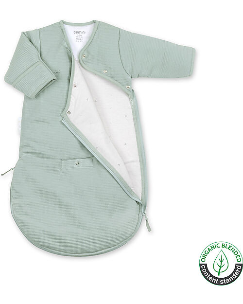 Bemini Sacco Nanna MAGIC - TOG 2.5 - 1- 4m - Pady waffle - Grigio Mèlange in Jersey Bio Sacchi Nanna