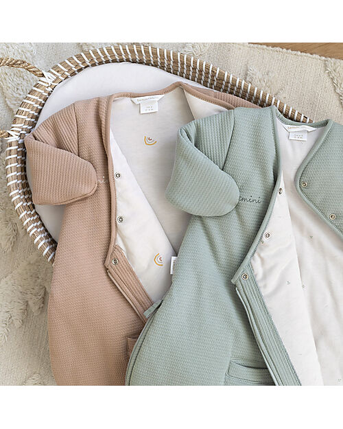 Bemini Sacco Nanna MAGIC - TOG 2.5 - 1- 4m - Pady waffle - Grigio Mèlange in Jersey Bio Sacchi Nanna