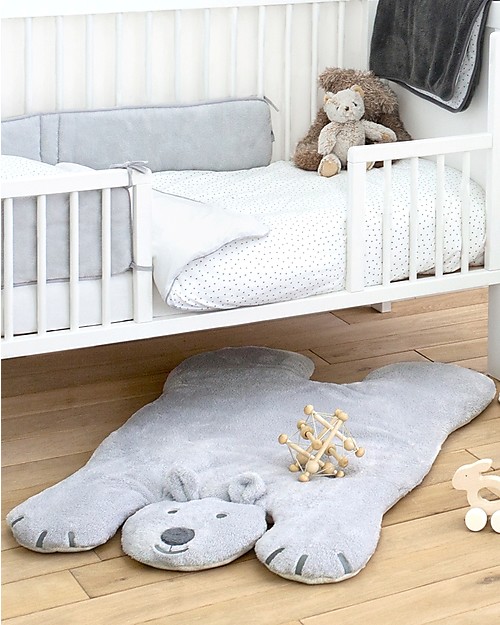 Bemini Tappeto Gioco Orso 75x110 cm, Baloo Plum - Grigio Tappeti Gioco