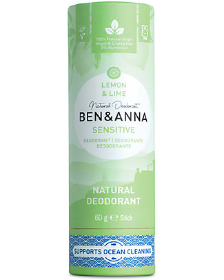 Ben & Anna Deodorante Stick Sensitive - Lemon & Lime - 60 gr Deodoranti