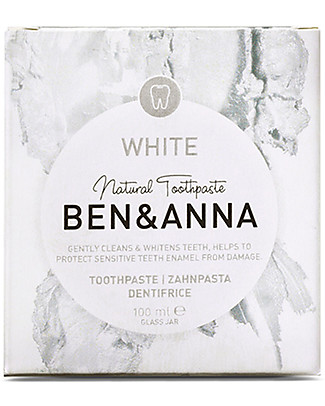 Ben & Anna Pasta Dentifricia Sbiancante - Con Antiossidanti e Vitamina A - 100 ml Dentifricio e Spazzolini