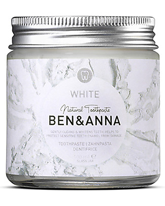 Ben & Anna Pasta Dentifricia Sbiancante - Con Antiossidanti e Vitamina A - 100 ml Dentifricio e Spazzolini
