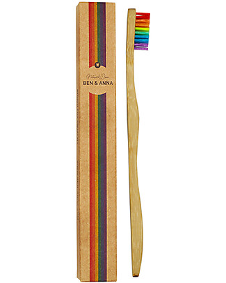 Ben & Anna Spazzolino in Bamboo con Setole in Nylon Riciclato Dentifricio e Spazzolini