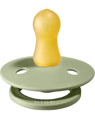 Bibs Ciuccio Bibs Colour - Salvia - Tettarella in Gomma Naturale - Made in Denmark - con Mascherina Rotonda e Leggera - Senza BPA, PVC e Ftalati Ciucci