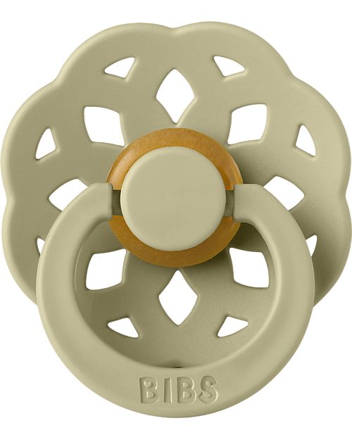 BIBS Ciuccio Boheme - Tettarella Ciliegia in Gomma Naturale - Khaki e Dusty Blue - Senza PBA, PVC e Flatati Ciucci