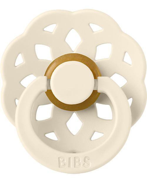 BIBS Ciuccio Boheme - Tettarella Ciliegia in Gomma Naturale - Singolo - Avorio - Senza PBA, PVC e Ftalati Ciucci