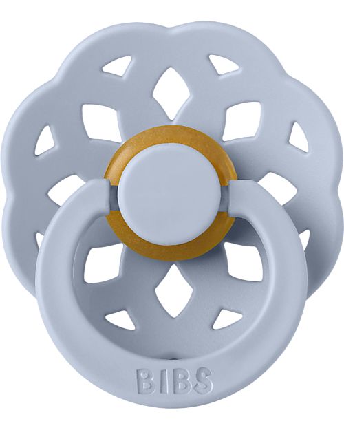 BIBS Ciuccio Boheme - Tettarella Ciliegia in Gomma Naturale - Singolo - Dusty Blue - Senza PBA, PVC e Ftalati Ciucci