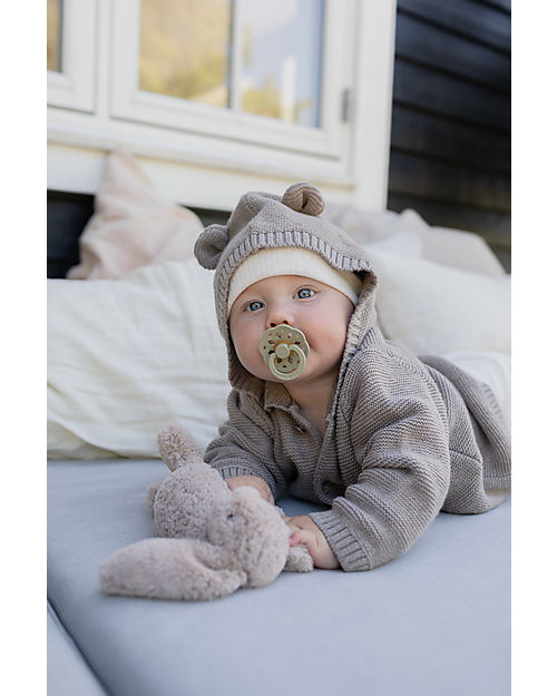 BIBS Ciuccio Boheme - Tettarella Ciliegia in Gomma Naturale - Singolo - Khaki - Senza PBA, PVC e Ftalati Ciucci