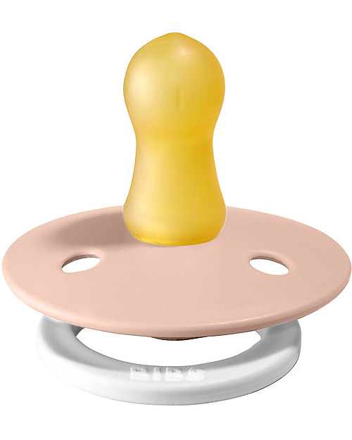 BIBS Ciuccio Colour Glow - Tettarella Ciliegia in Gomma Naturale - Rosa Cipria e Vaniglia - Senza PBA, PVC e Flatati Ciucci