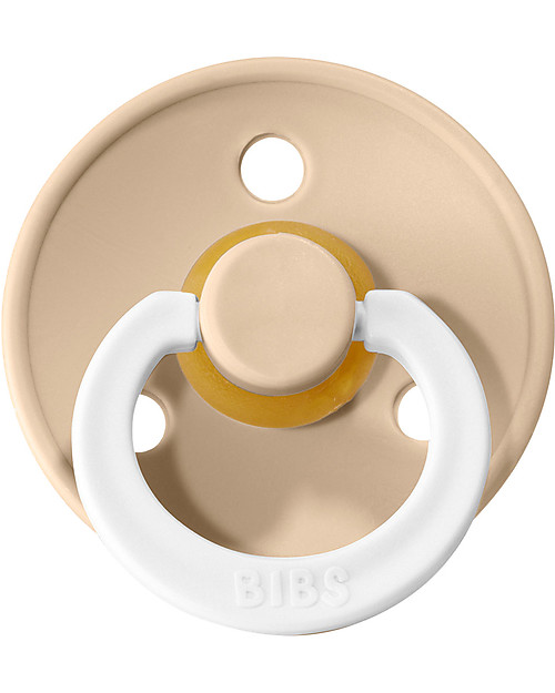 BIBS Ciuccio Colour Glow - Tettarella Ciliegia in Gomma Naturale - Rosa Cipria e Vaniglia - Senza PBA, PVC e Flatati Ciucci